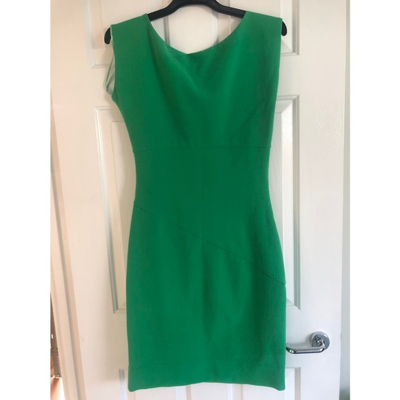 Diane Von Furstenberg Vintage Dress, Green, Size 8-10, Cinched Waist, Sheath - Picture 2 of 10